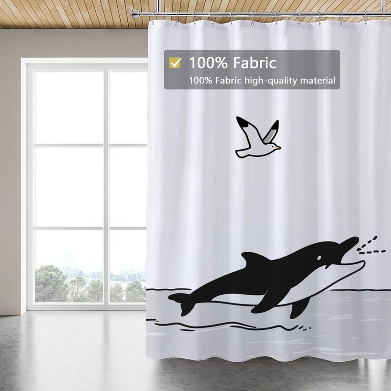 LLSCL Fabric Shower Curtain Liner with Magnets, Waterproof Hotel Quality, 72 x 72 Machine Washable - Image 5